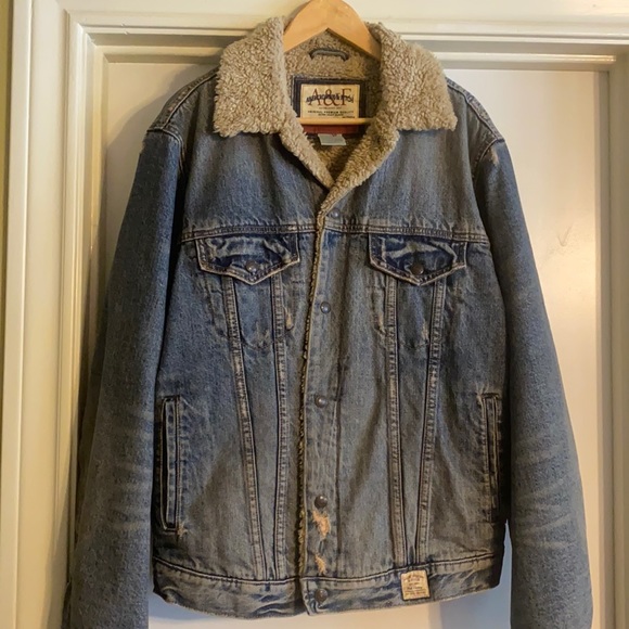 Abercrombie Fitch Mens Xl Denim Jacket 